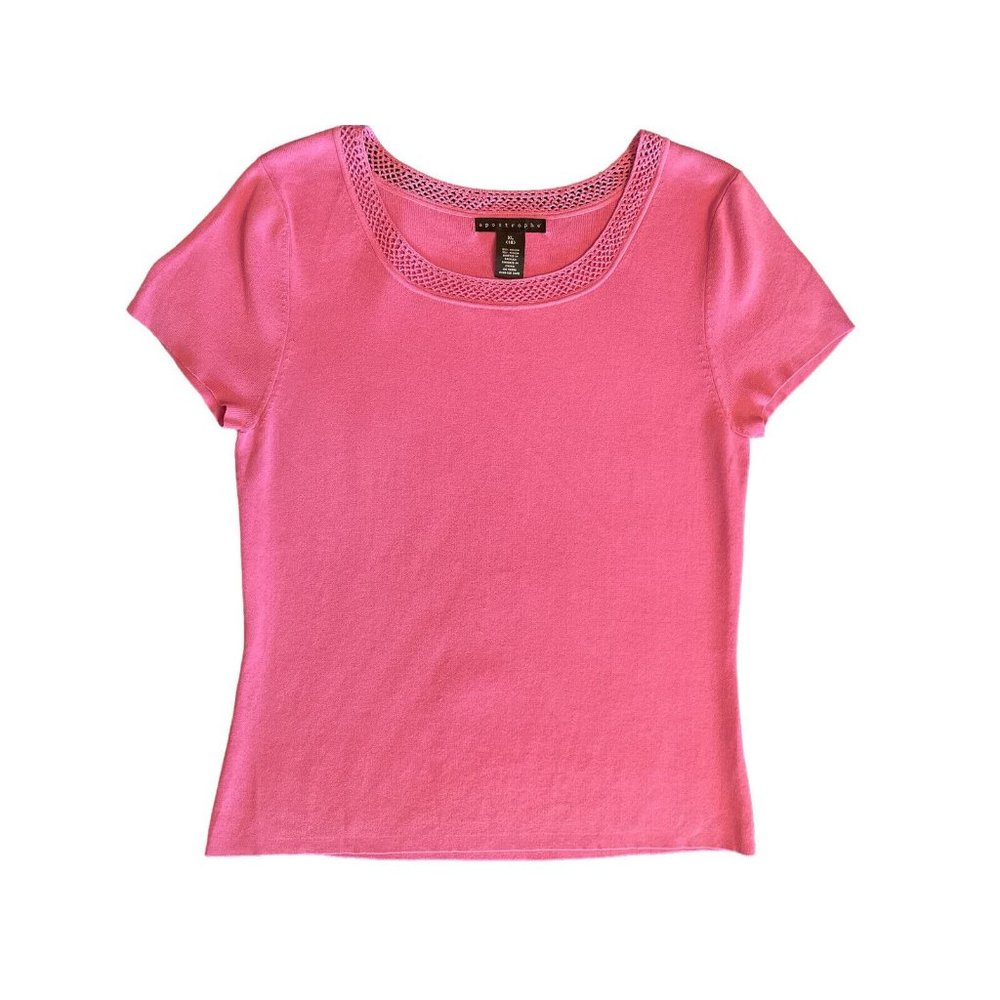 Apostrophe Pink Womens Top Size XL